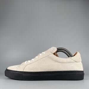 GORAL Men's US 9 UK 8 Ivory Suede Casual Sneaker Low Top Lace Up Made In England